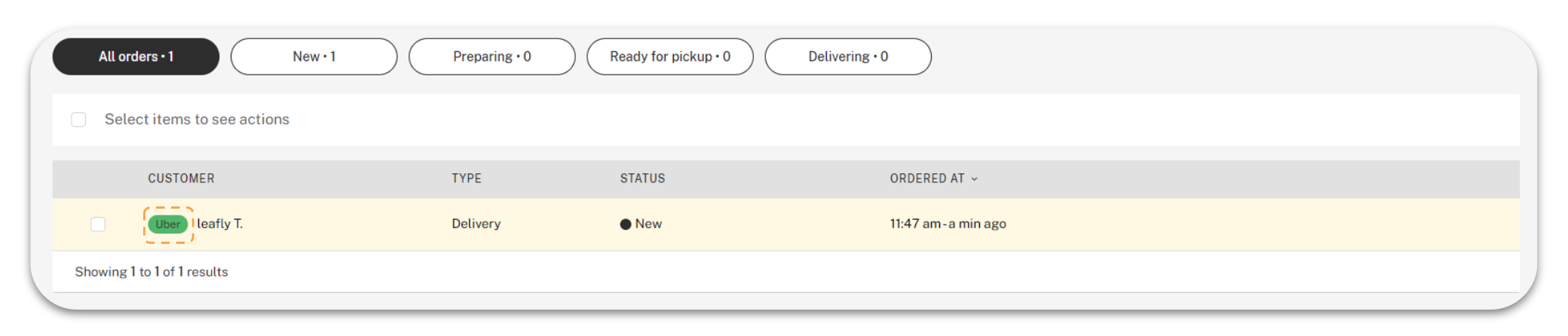 Processing Uber Eats Orders via Manually Managed Menu+Orders