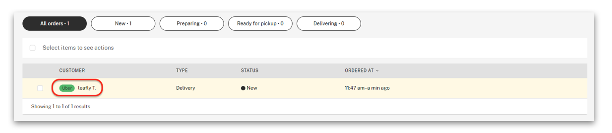 Processing Uber Eats Orders via Manually Managed Menu+Orders