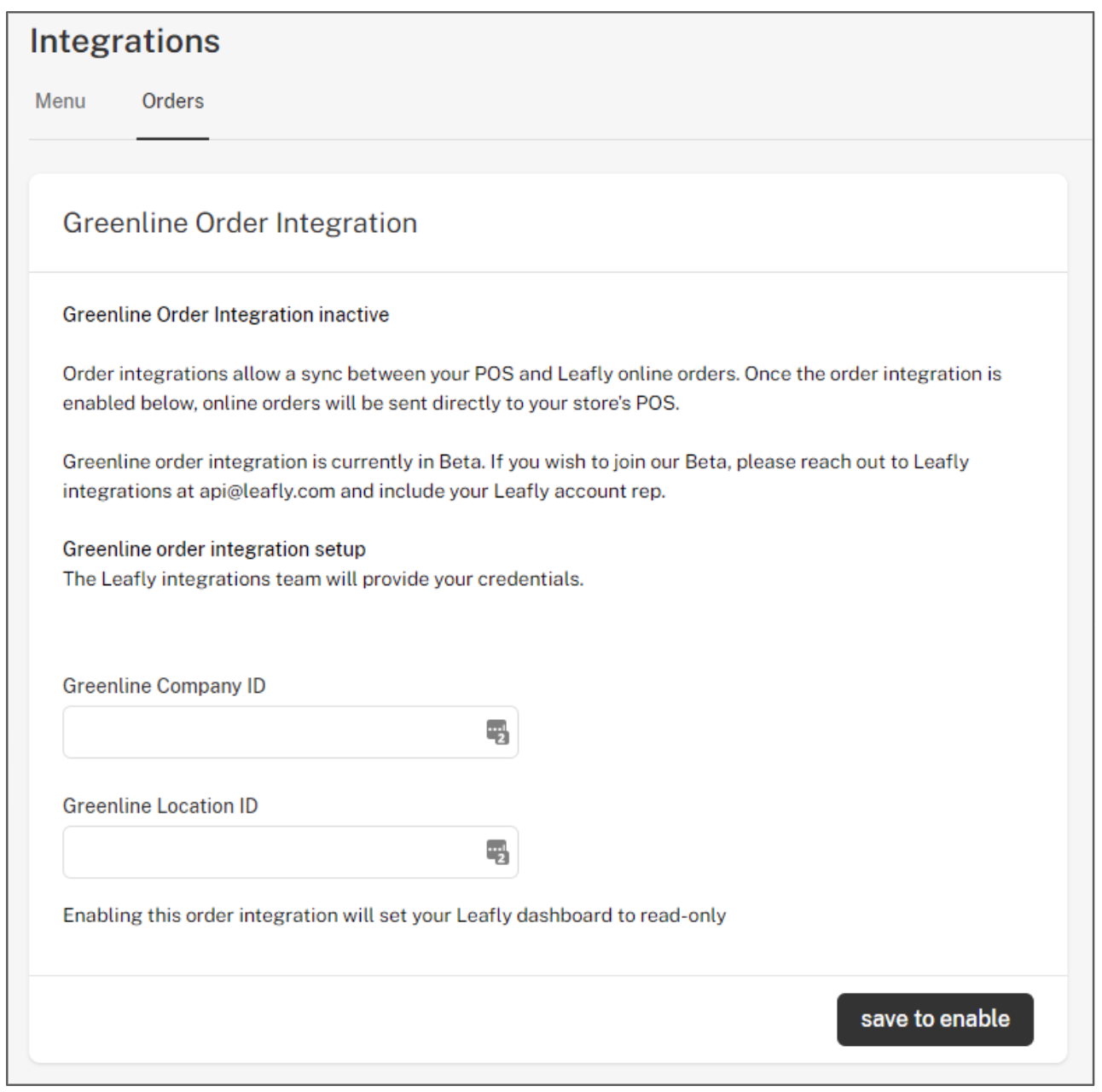 POS Order Integration Connection Issue Hub