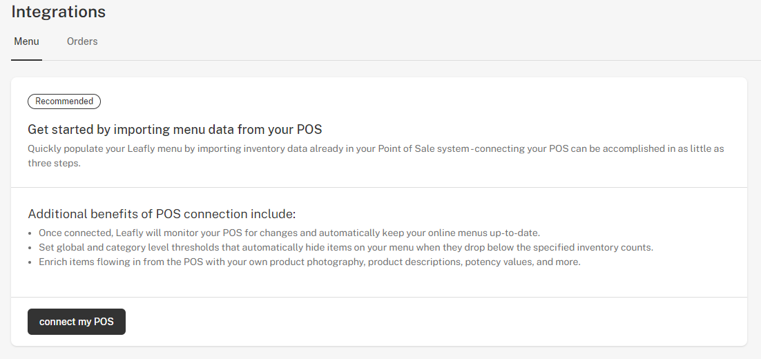 Updating to Greenline Menu Integration v2.0