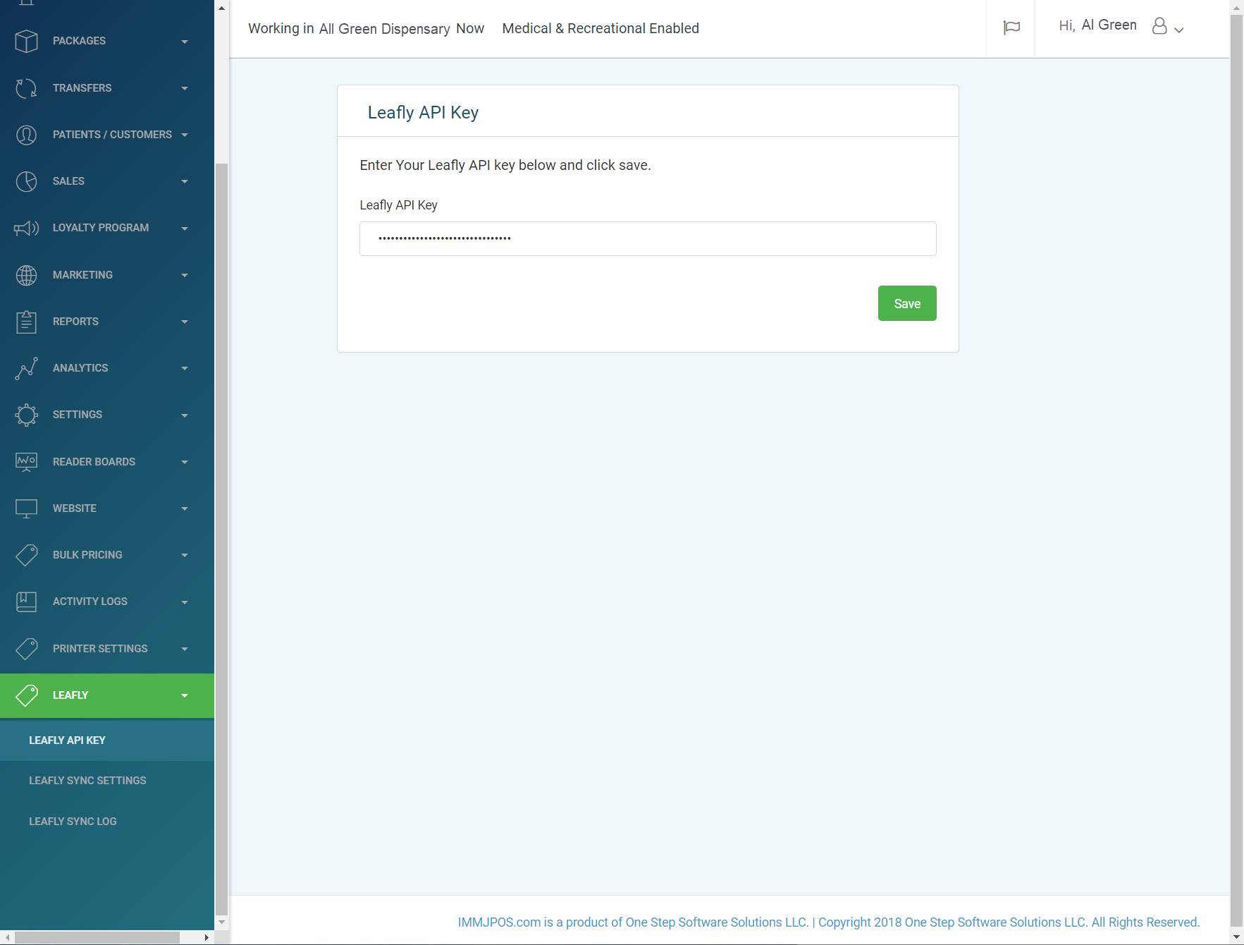 IMMJPOS Menu Integration Guide
