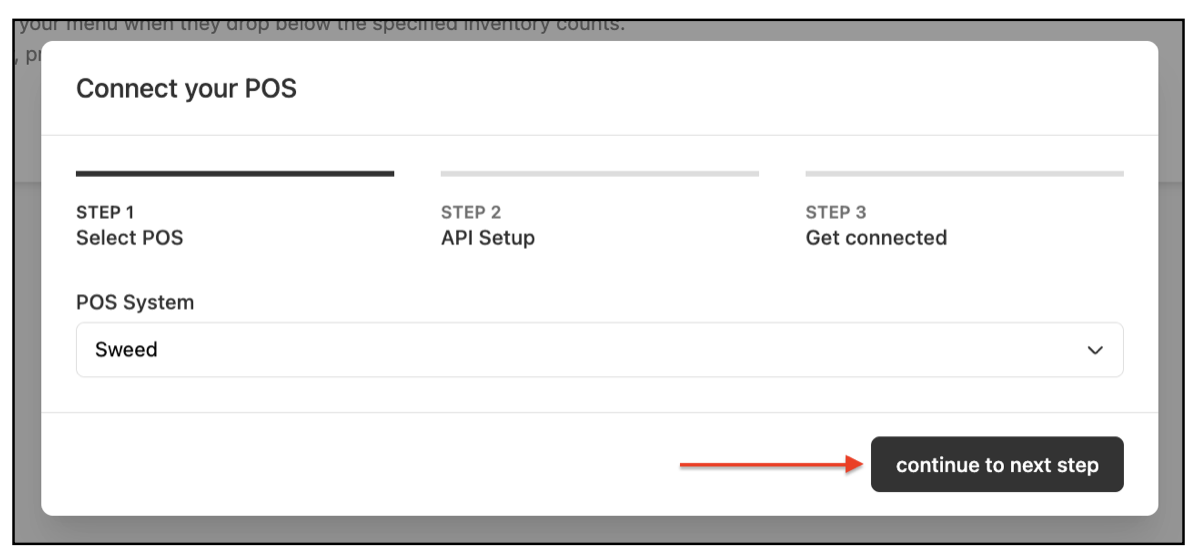 Sweed Menu Integration Guide