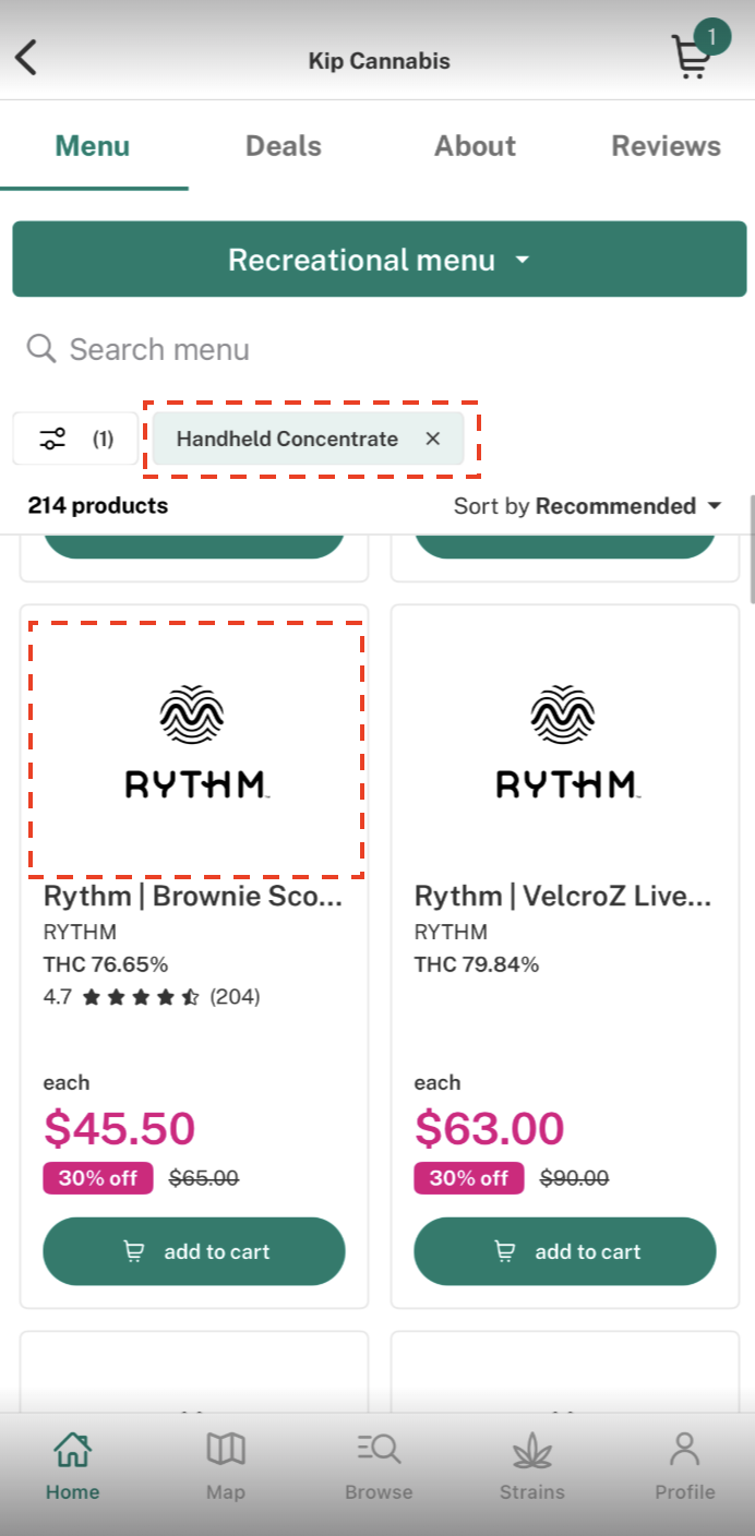 Why are products missing from the iOS app?